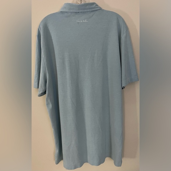 Travis Mathew Men’s Soft Blue Polo Golf Casual Shirt, w/Name, 4-Button; Size XL - Picture 2 of 7